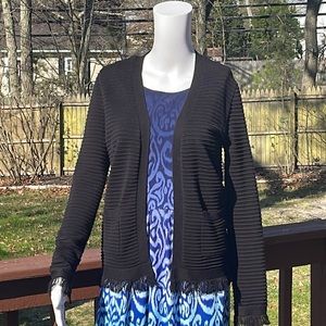 Open black cardigan sweater by verve ami size s.